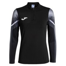 Joma Elite XI Long Sleeve Running Shirt (Sweatshirt, Half-Zip) black/anthracite grey ladies