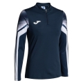 Joma Elite XI Long Sleeve Running Shirt (Sweatshirt, Half-Zip) navy blue/white Ladies