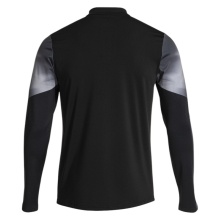 Joma Elite XI Long Sleeve Running Shirt (Sweatshirt, Half-Zip) black/anthracite grey men's