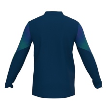 Joma Elite XI Long Sleeve Running Shirt (Sweatshirt, Half-Zip) navy blue/fluorescent green men's