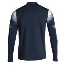 Joma Elite XI Long Sleeve Running Shirt (Sweatshirt, Half-Zip) navy blue/white Men's