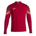 Joma Elite XI Long Sleeve Running Shirt (Sweatshirt, Half-Zip) red/white Men's