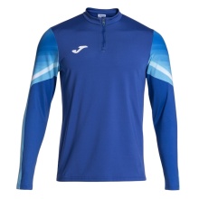 Joma Elite XI Long Sleeve Running Shirt (Sweatshirt, Half-Zip) royal blue/white Men's