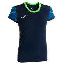 Joma Elite XI Running Shirt (quick-drying, breathable) navy blue/fluorescent green Ladies