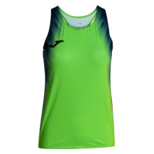 Joma Running Tank Top Elite XI (sleeveless) fluorescent green/navy blue Ladies