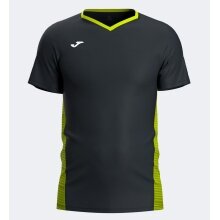 Joma Sport T-Shirt Short Sleeve Court (V-Neck) black/yellow Men's