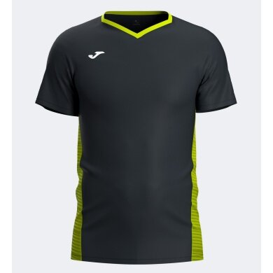 Joma Sport T-Shirt Short Sleeve Court (V-Neck) black/yellow Men's