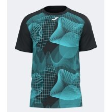 Joma Sport T-Shirt Challenge (elastic, breathable) black/turquoise men's