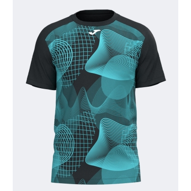 Joma Sport T-Shirt Challenge (elastic, breathable) black/turquoise men's