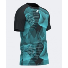 Joma Sport T-Shirt Challenge (elastic, breathable) black/turquoise men's