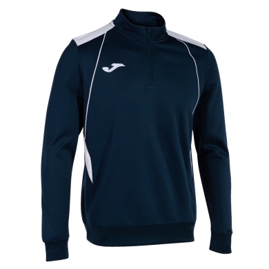 Joma Pullover Championship VII Sweatshirt (Half-Zip, Fleece Lining) navy blue/white Men