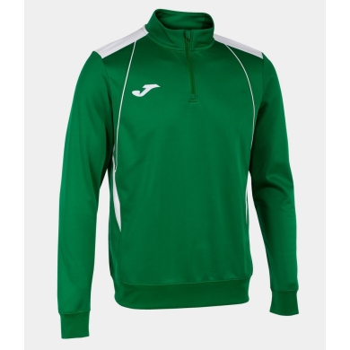 Joma Pullover Championship VII Sweatshirt (Half-Zip, Fleece Lining) Green/White Men