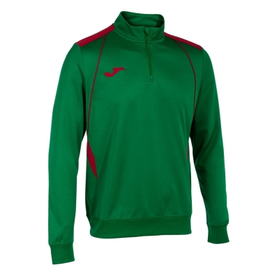 Joma Pullover Championship VII Sweatshirt (Half-Zip, Fleece Lining) Green/Red Men