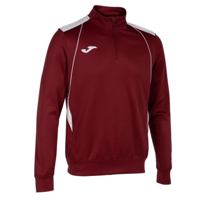 Joma Pullover Championship VII Sweatshirt (Half-Zip, Fleece Lining) burgundy/white Men