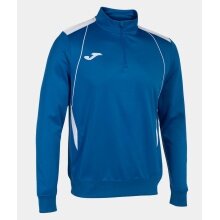 Joma Pullover Championship VII Sweatshirt (Half-Zip, Fleece Lining) royal blue/white Men