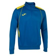 Joma Pullover Championship VII Sweatshirt (Half-Zip, Fleece Lining) royal blue/yellow Men