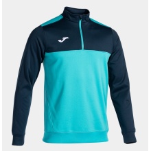 Joma Pullover Winner Sweatshirt (1/2 Zip, 100% Polyester) turquoise/navy Men