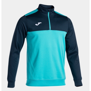 Joma Pullover Winner Sweatshirt (1/2 Zip, 100% Polyester) turquoise/navy Men