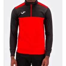 Joma Pullover Winner Sweatshirt (1/2 Zip, 100% Polyester) red/black Men