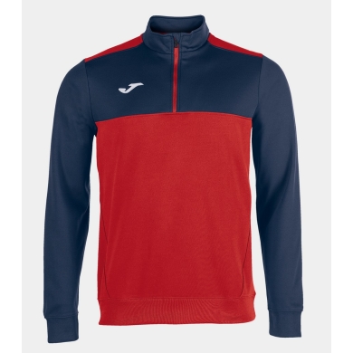 Joma Pullover Winner Sweatshirt (1/2 Zip, 100% Polyester) red/navy blue Men