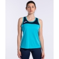 Joma Tennis Tank Top Montreal (100% Polyester) turquoise/navy Women