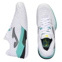 Joma tennis shoes Roland 2402 Allcourt/cushioning white/turquoise/black men's