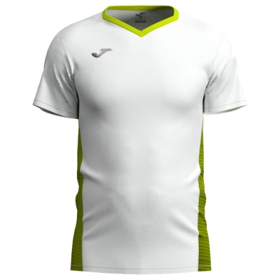 Joma Sport T-shirt Short Sleeve Court (V-Neck) white/green Men's