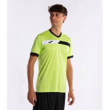 Joma Tennis T-shirt Court (V-neck) lime green/black Men