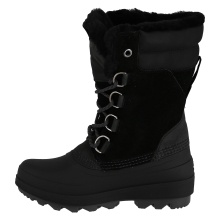 Kamik Winter Boots Lauren (Leather, Waterproof) - Made in Canada - Black Women