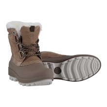 Kamik Winter Boots Lauren Low (Leather, Waterproof) - Made in Canada - Fossil Brown Women