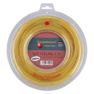 Kirschbaum Tennis String Gut Feeling (Arm Protection+Touch) natural 200m Roll