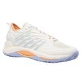 KSwiss Tennis Shoes Hypercourt Supreme 2 HB Clay/Sand Court White/Purple/Peach Ladies