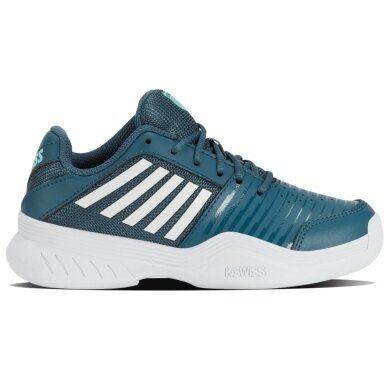 KSwiss tennis shoes Court Express Indoor/Carpet/Teppich teal blue/white children