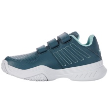 KSwiss Tennis Shoes Court Express Omni VELCRO Allcourt teal blue/white Toddlers