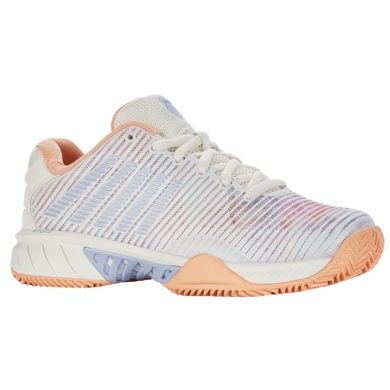 KSwiss Tennis Shoes Hypercourt Express 2 HB Clay/Sand Court 2024 White/Peach/Violet Women