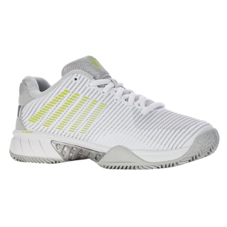 KSwiss Tennis Shoes Hypercourt Express 2 HB Clay/Sand Court 2024 White/Grey/Lime Green Women