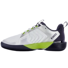 KSwiss Tennis Shoes Ultrashot 3 Clay/Sand Court 2024 White/Peacoat/Lime Green Men