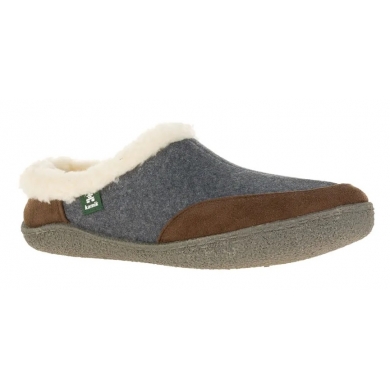 Kamik Slippers Cabin made of felt and micro-suede brown Men