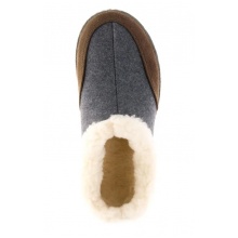 Kamik Slippers Cabin made of felt and micro-suede brown Men