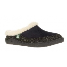 Kamik Slippers Nutmeg Micro-Suede and Flannel Black Women