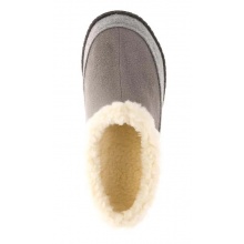 Kamik Slippers Nutmeg Micro-Suede and Flannel Grey Women