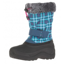 Kamik Winter Shoes Mini - seam-sealed nylon, faux fur snow collar, water-repellent - navy blue Kids