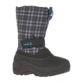 Kamik Winter Boots Finley (seam-sealed nylon, water-repellent) black/blue Kids