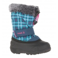 Kamik Winter Shoes Mini - seam-sealed nylon, faux fur snow collar, water-repellent - navy blue toddlers