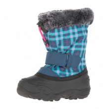 Kamik Winter Shoes Mini - seam-sealed nylon, faux fur snow collar, water-repellent - navy blue toddlers