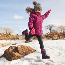 Kamik Winter Shoes Stance2 (waterproof, breathable) navy blue/magenta Kids