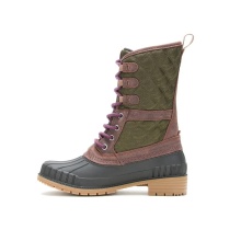 Kamik Winter Boots Sienna 3 (Leather, Waterproof, Made in Canada) Olive Green Women