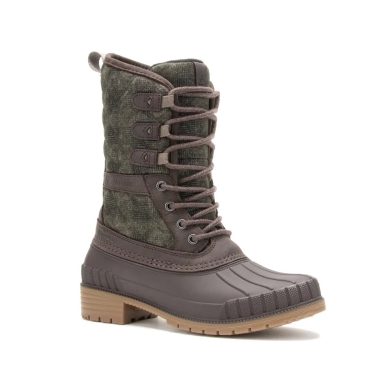 Kamik Winter Boots Sienna 3 (Leather, Waterproof, Made in Canada) Java Green Women