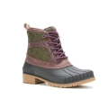 Kamik Winter Boots Sienna Mid 2 Leather - Made in Canada - Olive Green Women