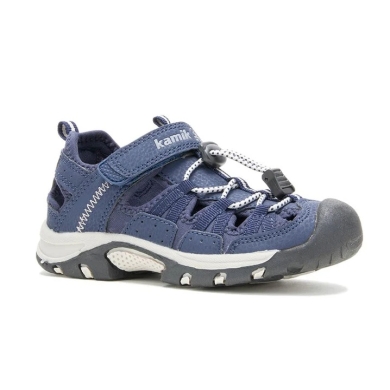 Kamik Sandal Wildcat (water-repellent synthetic leather, Velcro fastening) navy blue children